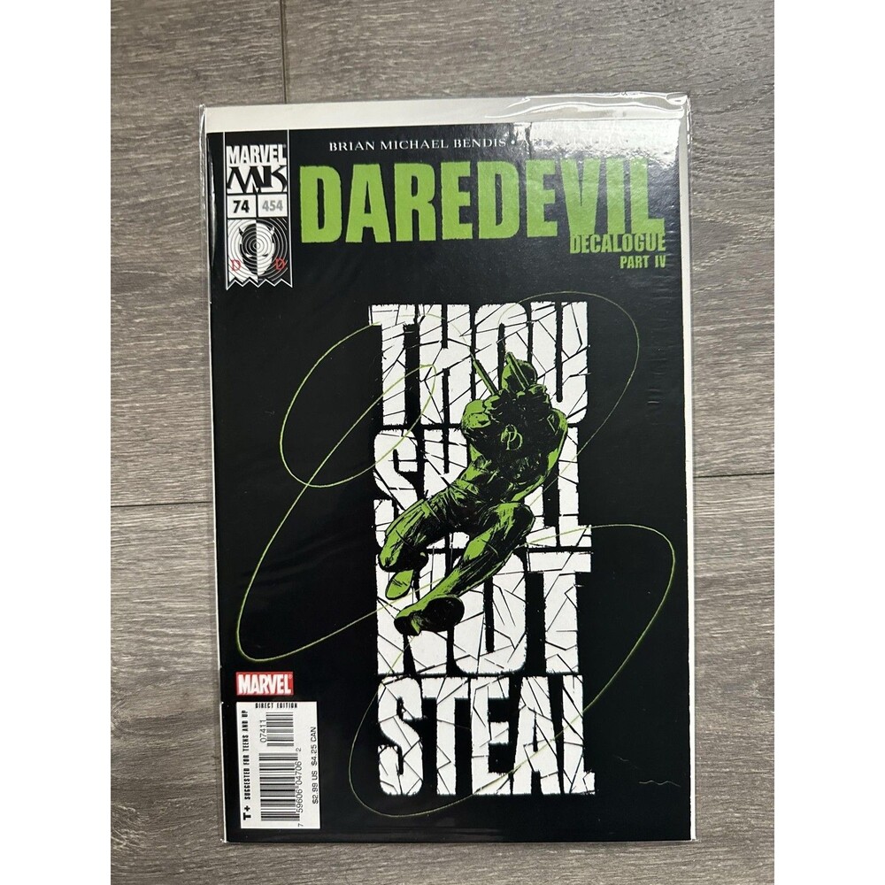 Marvel Daredevil #74 Single Issue Comic Brian Michael Bendis Color Black Green